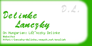 delinke lanczky business card